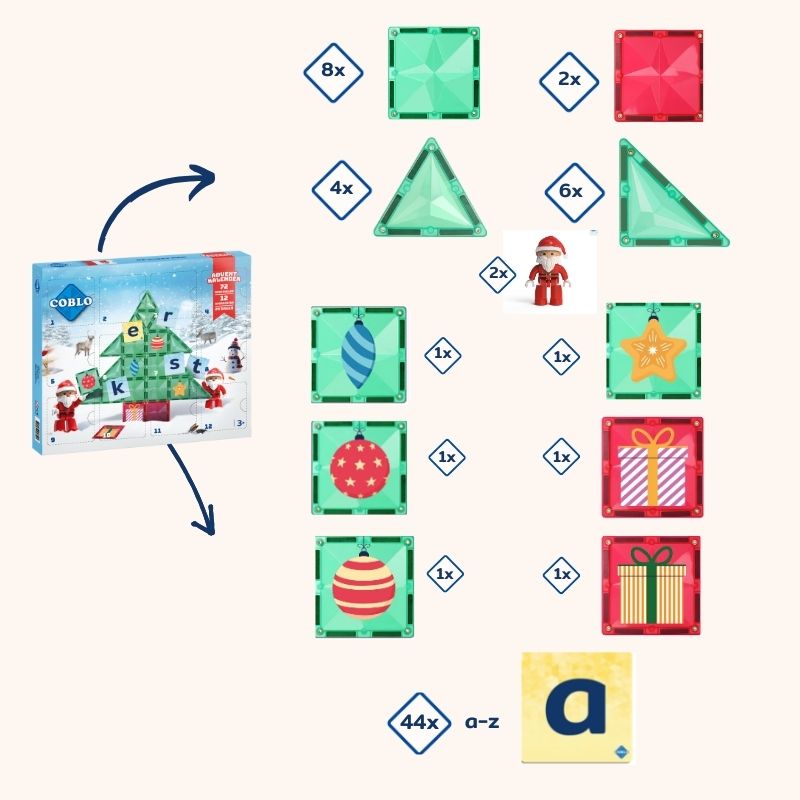 Coblo Adventskalender 72 onderdelen (1 omdoos: 6 stuks)