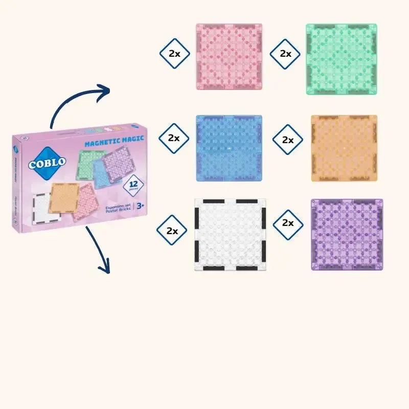 Coblo Pastel Brick Stenen 12st.
