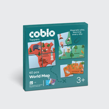 Coblo Toppers Wereldkaart 60 stuks (1 omdoos: 20 stuks)
